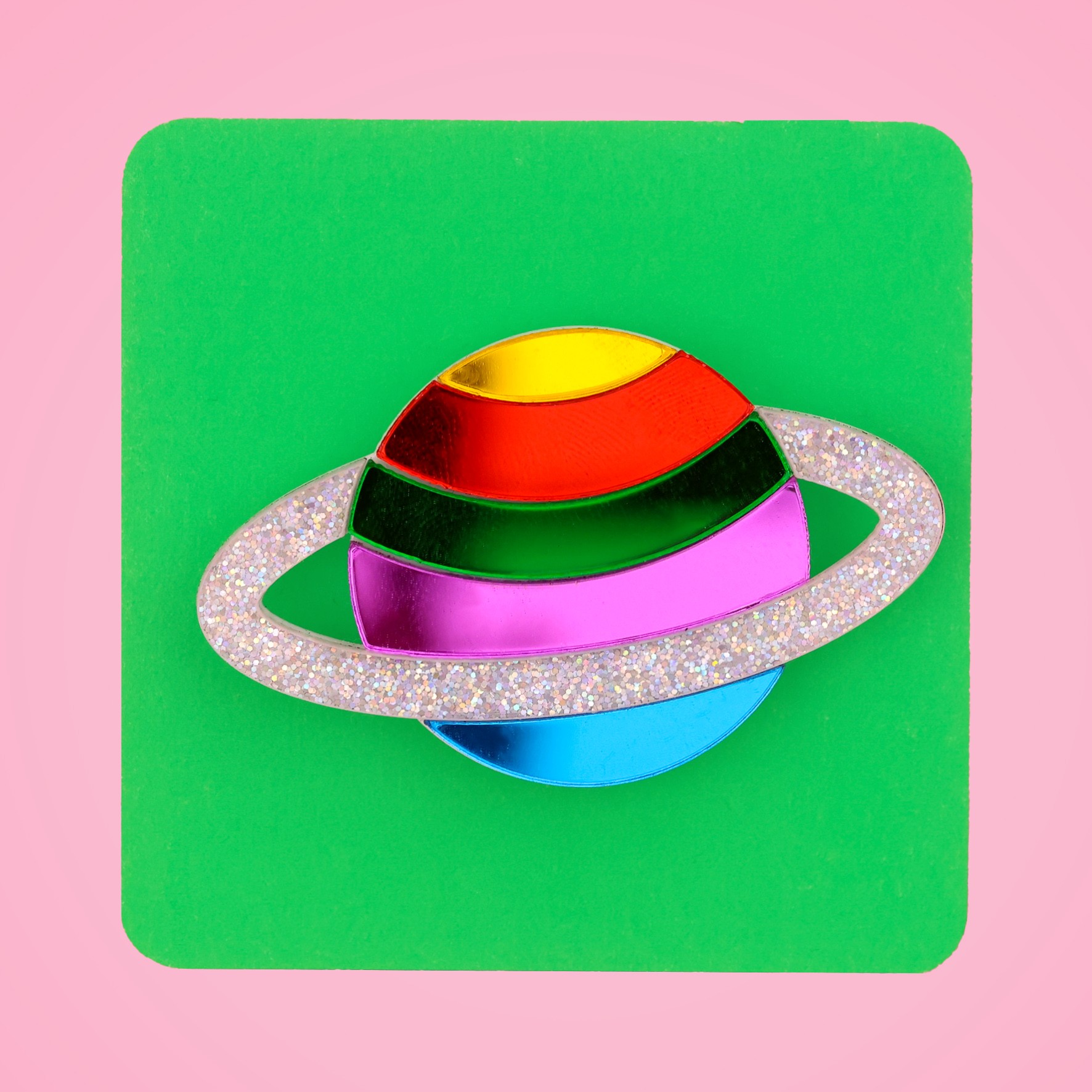 saturn brooch