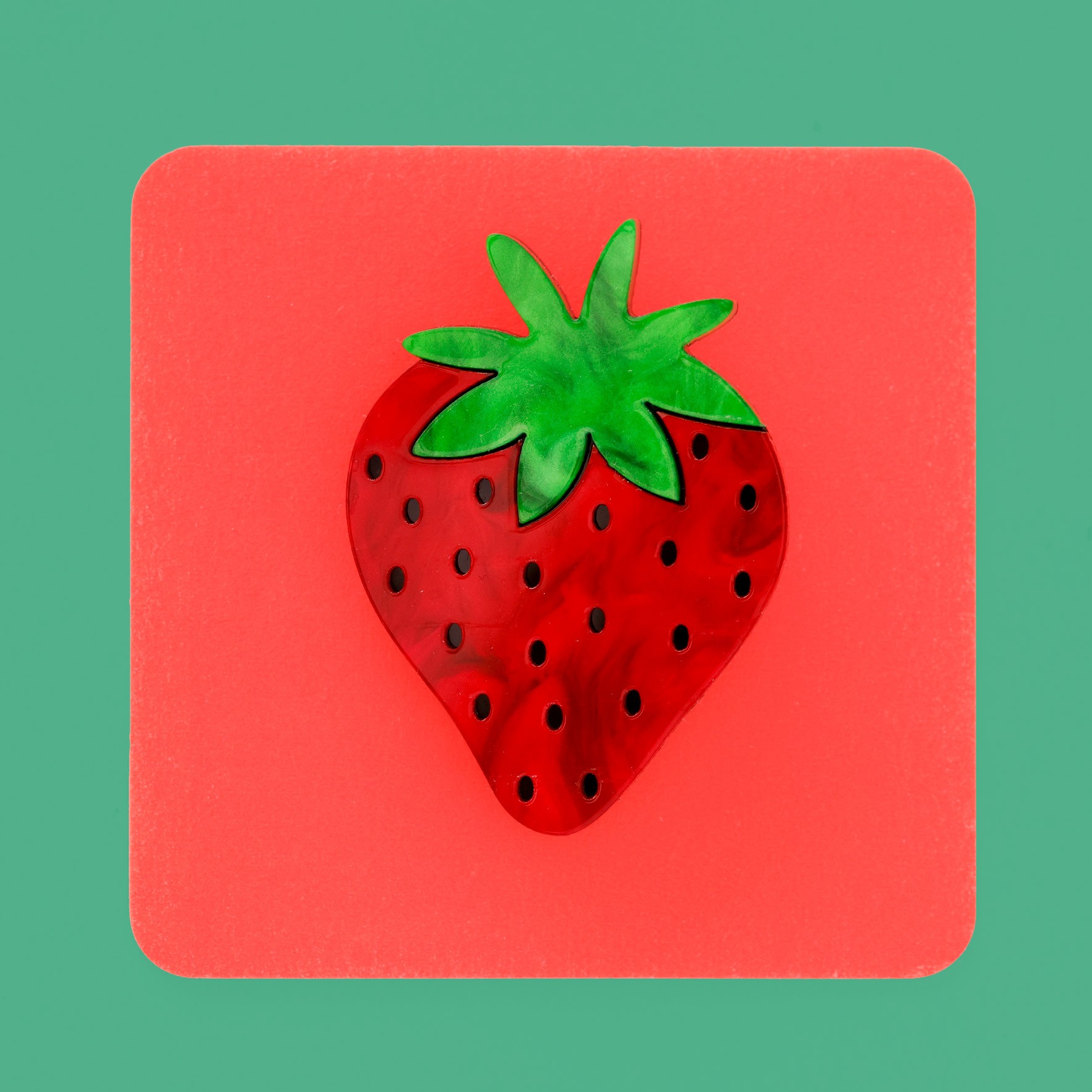strawberry brooch