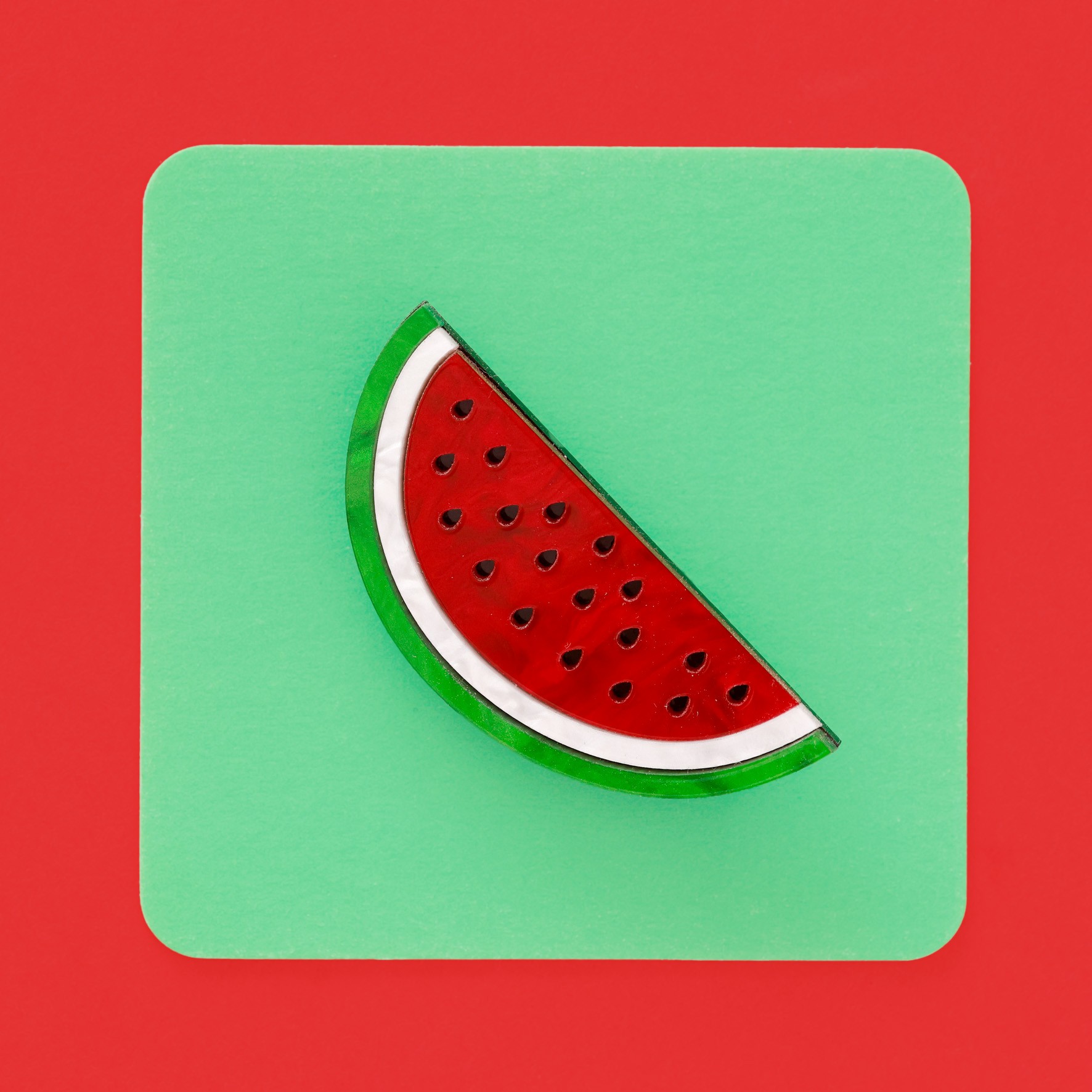 watermelon brooch