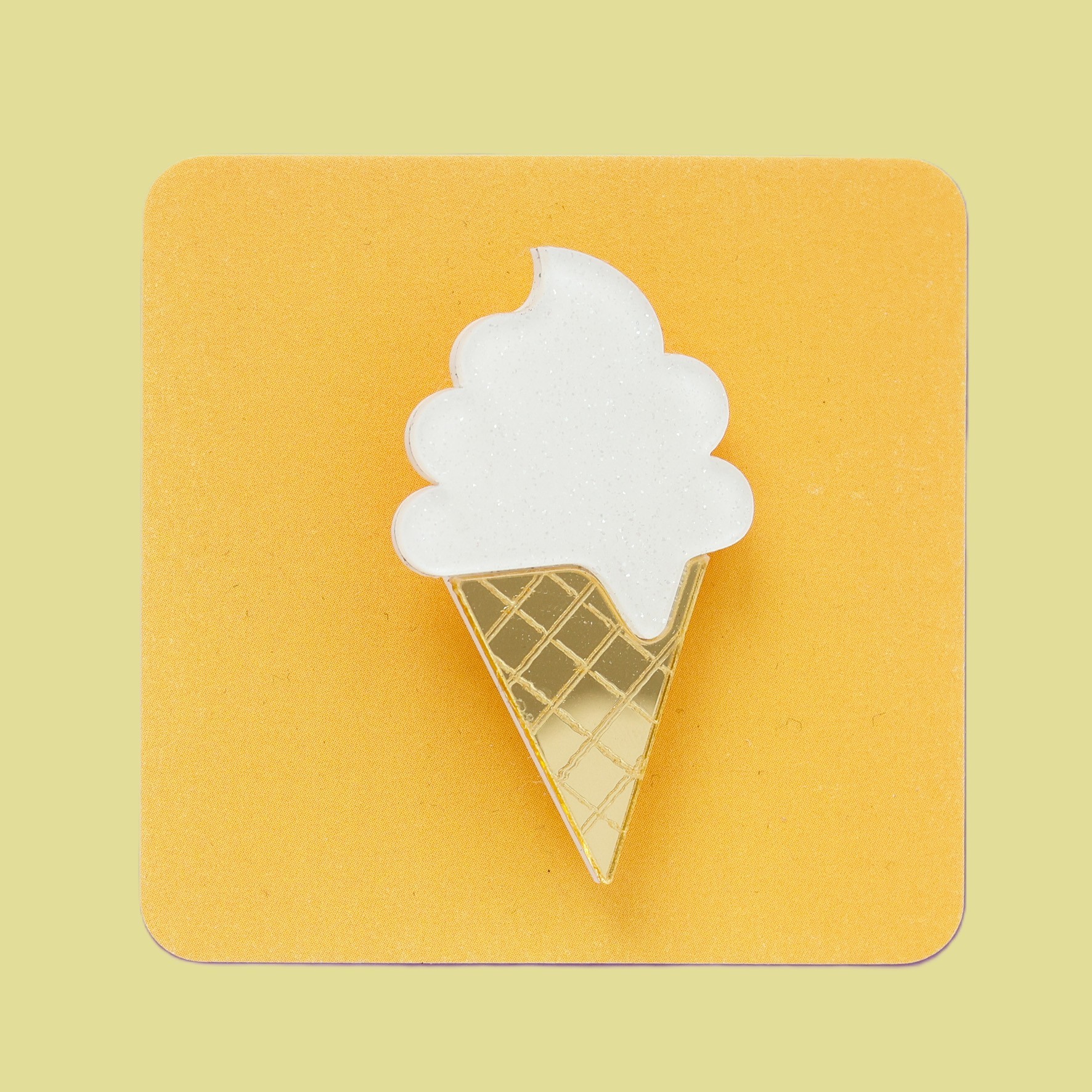 Mary ice cream brooch