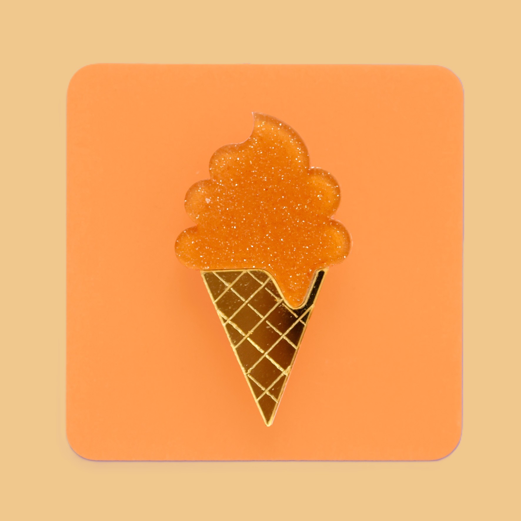 Mary ice cream brooch