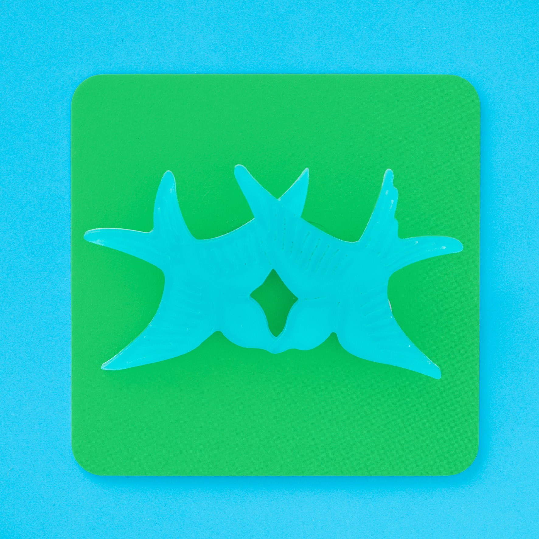 twiggy bird brooch - aqua