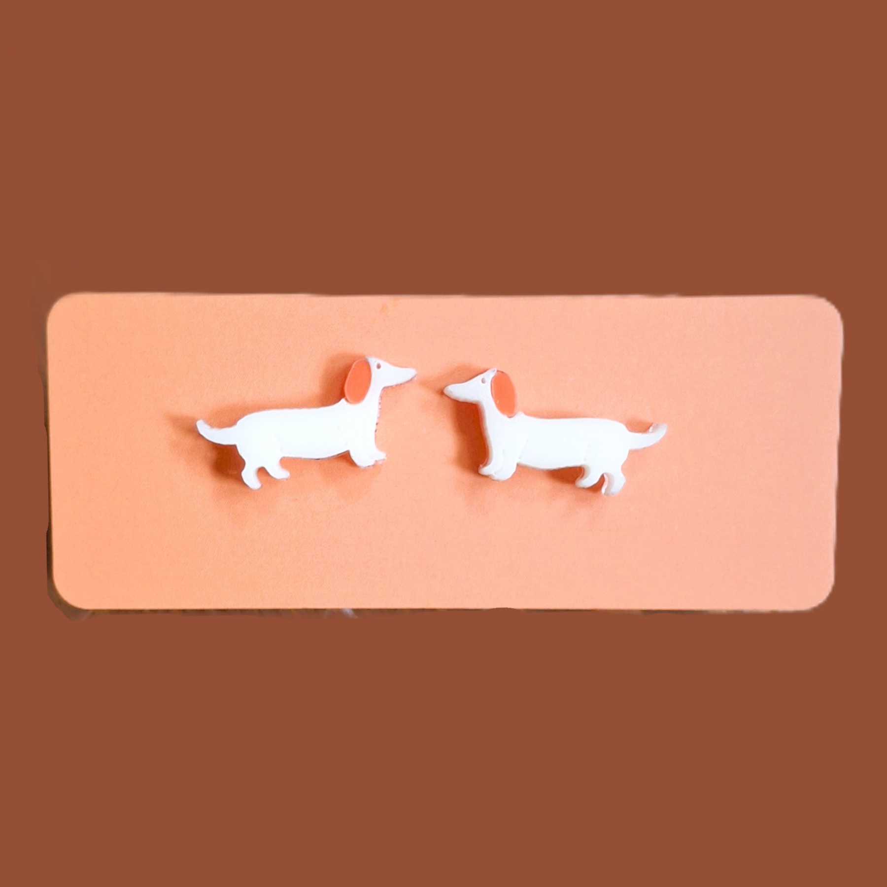 Audrey dachshund earrings