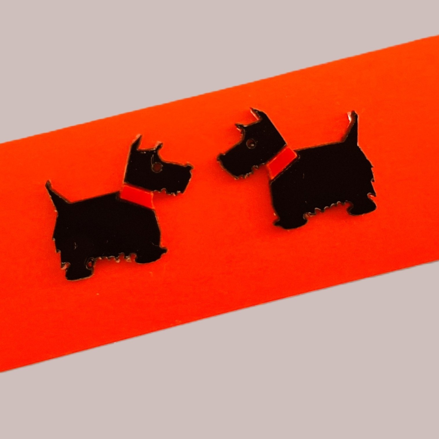 hilary scottie dog earrings