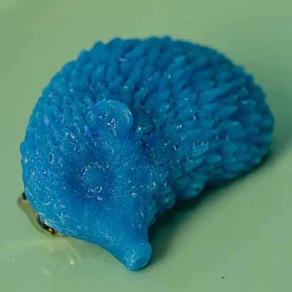 zack hedgehog brooch - dark blue