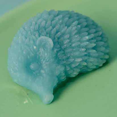 zack hedgehog brooch - muted blue