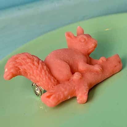 Wardy outdoors squirrel brooch coral