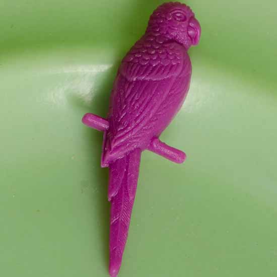 Auntie anne parrot brooch - heather