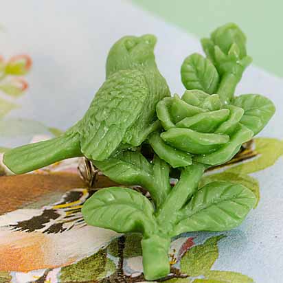 louis outdoors bird brooch- green