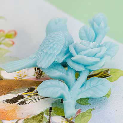 Louis outdoors bird brooch- muted blue