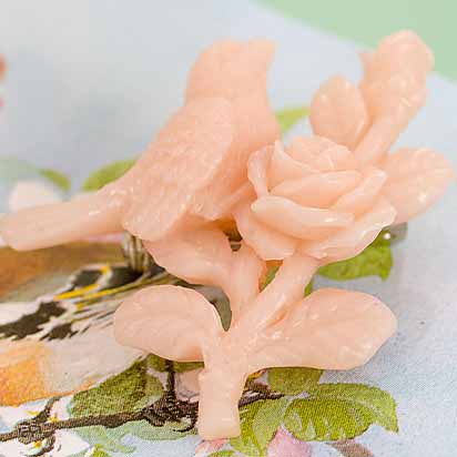 Louis outdoors bird brooch- muted pink