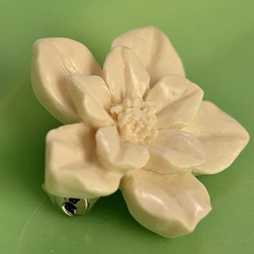 cynthia brooch - white