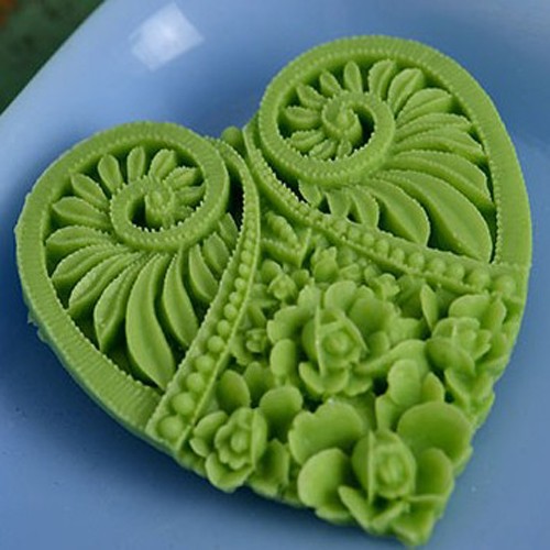 Meg statement heart brooch - apple green