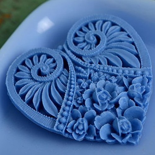 meg statement heart brooch - powder blue