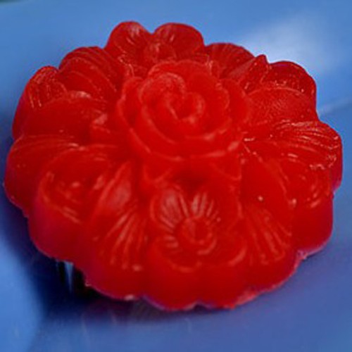 jane flower brooch - red