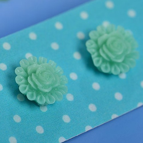 Jane earrings wee - aqua blue