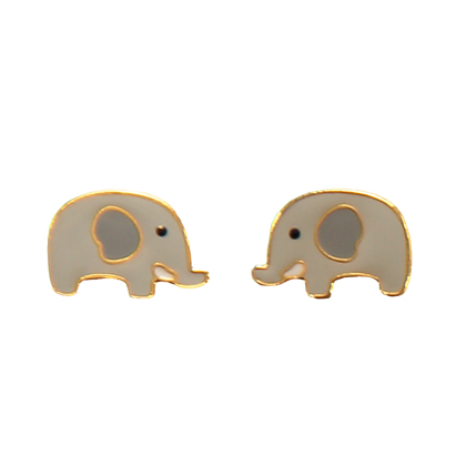 ernest elephant earrings - grey