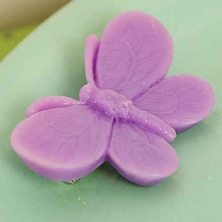 willow butterfly brooch - mauve