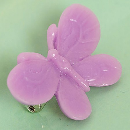 willow butterfly brooch small - mauve