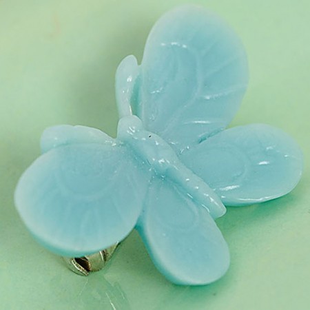 willow butterfly brooch small - pale blue