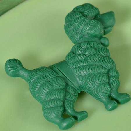 harald poodle brooch- forest green