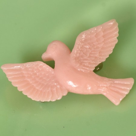heidi bird brooch - muted pink