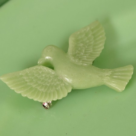 heidi bird brooch - jade