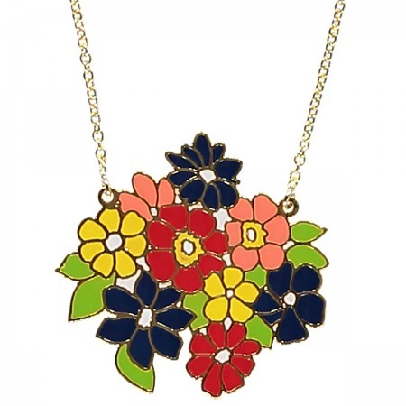 jean flowers necklace