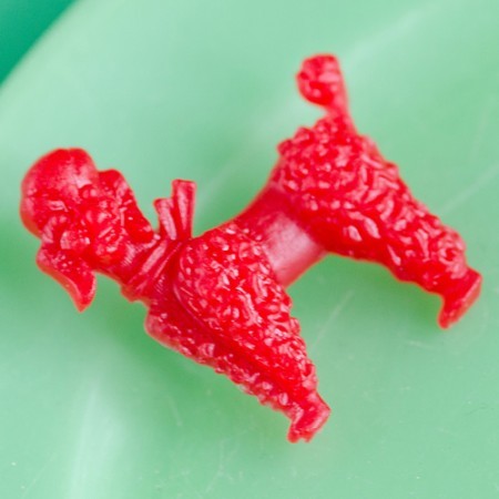 nicky poodle dog brooch - red