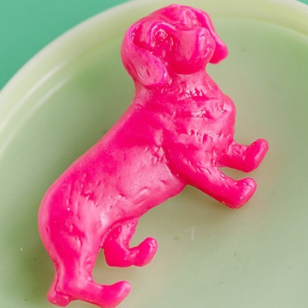 ron dachshund brooch - vivid pink