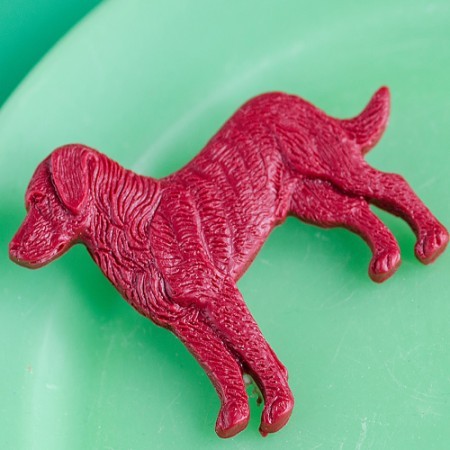 oscar labrador dog brooch - brick red