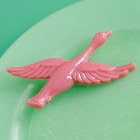 sadie flying duck brooch- rose