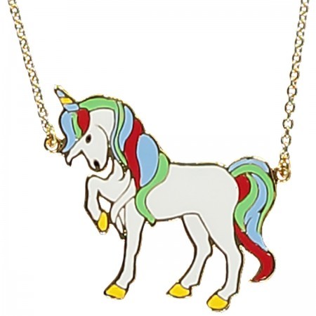 nicola unicorn necklace - bright