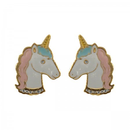 nicola unicorn earrings - pastel