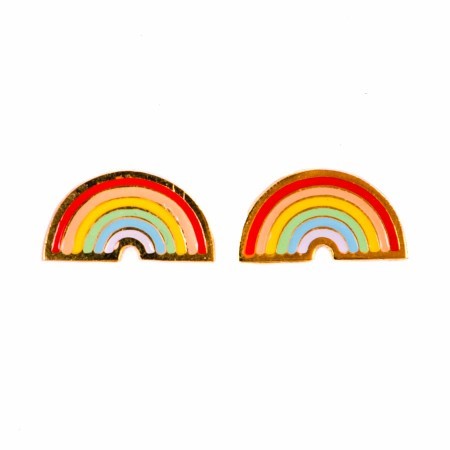 anna rainbow earrings - pastel