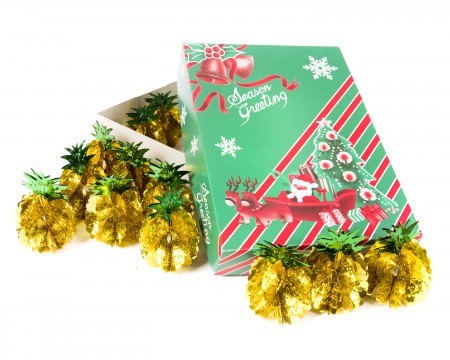 box of 12 pineapple table decorations
