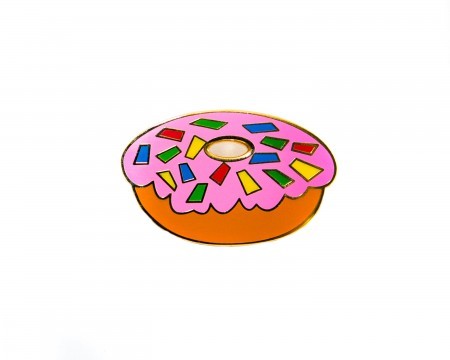 doughnut enamel pin
