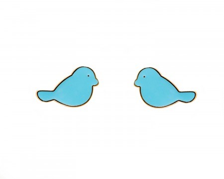 kerry bird earrings - blue