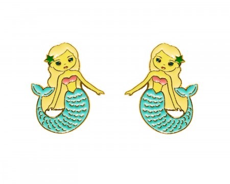 mermaid 'l' earrings