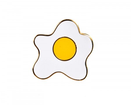 egg enamel pin
