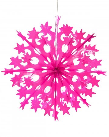 starry snowflake decoration - pink