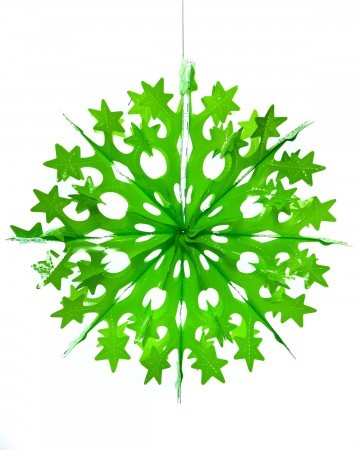 starry snowflake decoration - green