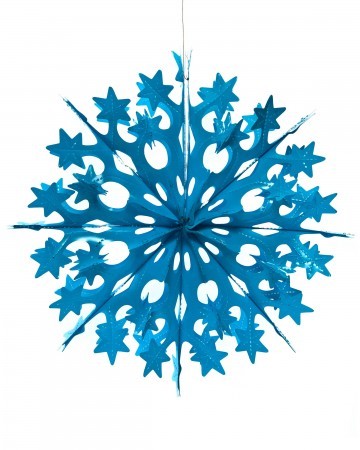starry snowflake decoration - blue