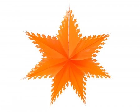 starry star decoration - orange
