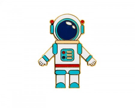 astronaut enamel pin