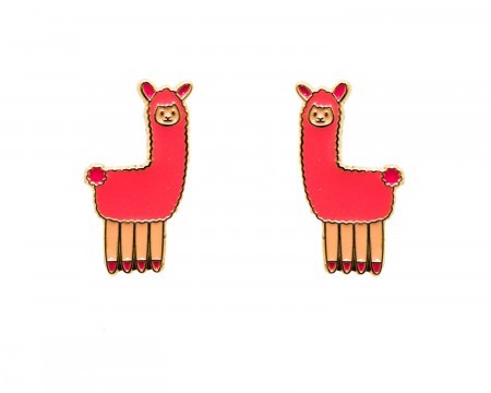 llama earrings