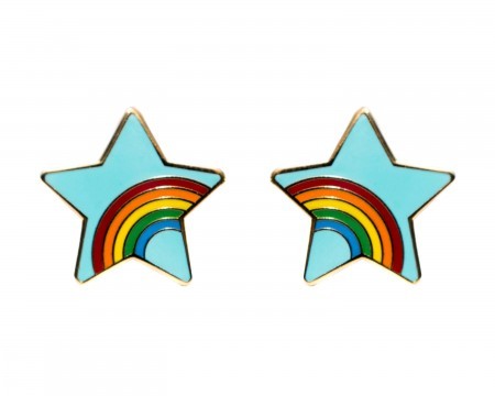 rainbow star cufflinks