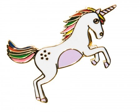 dancing unicorn enamel pin