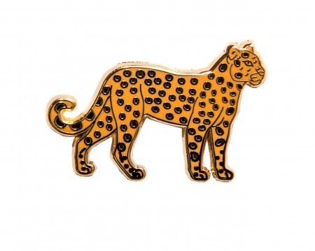 leopard enamel pin