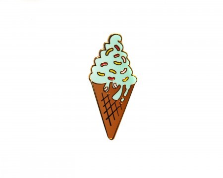 ice cream with sprinkles enamel pin
